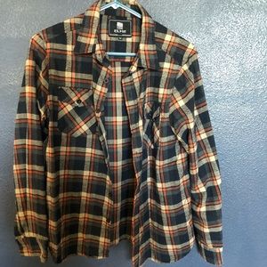 Men’s Orange/Dark Blue/White flannel